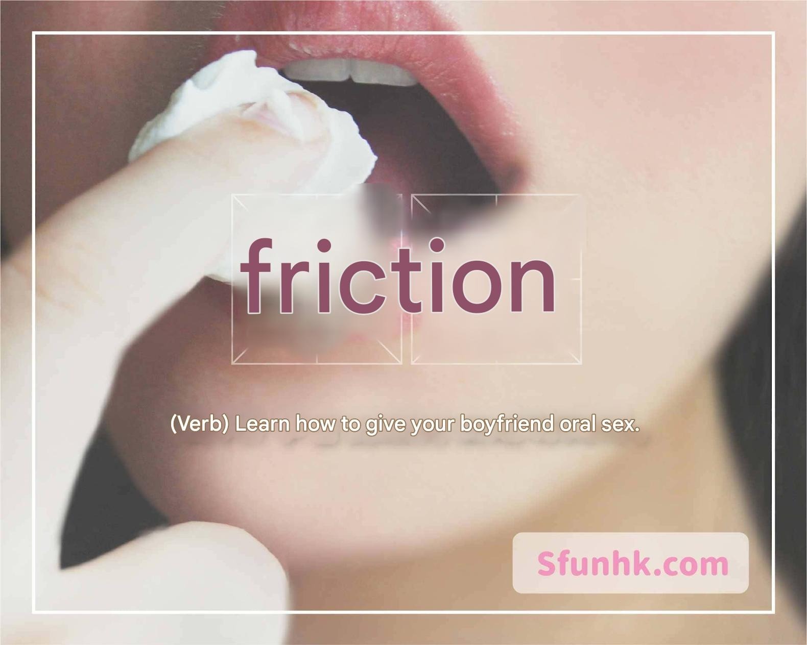 Illustration showing friction as key to male pleasure during blowjob