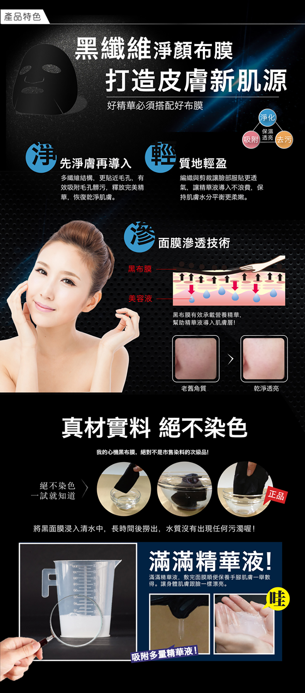 我的心機 玻尿酸保濕鎖水黑面膜8片/盒