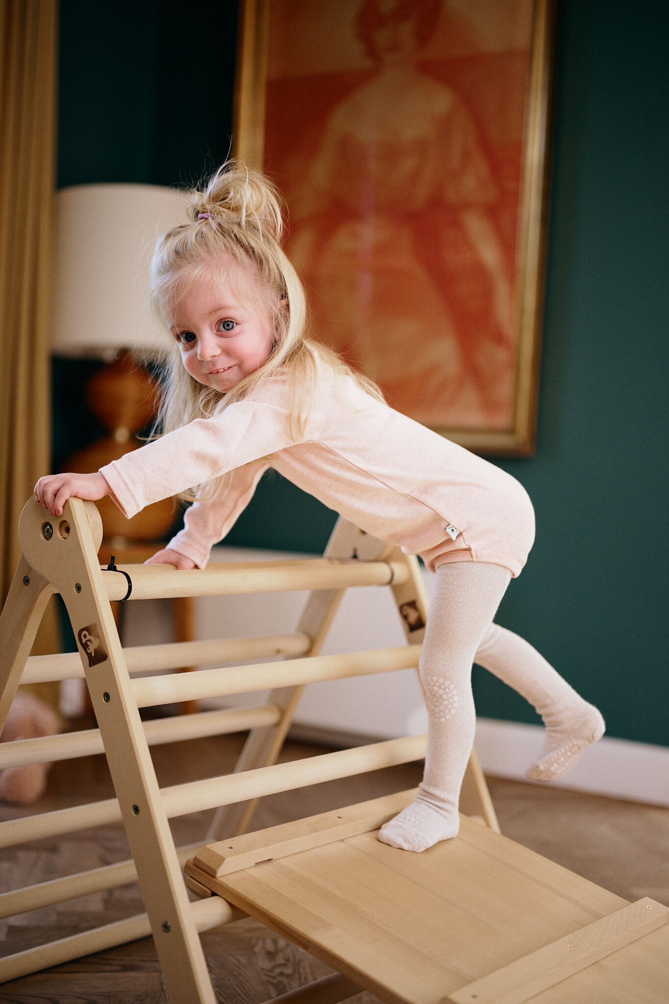 丹麥GoBabyGo 竹纖維爬行褲襪 - Grey Melange