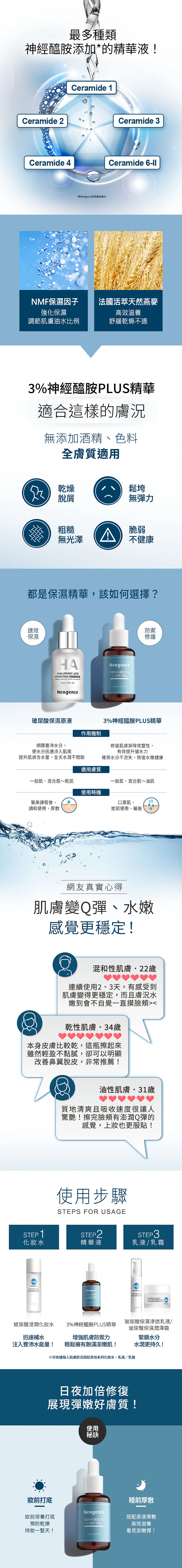 Neogence霓淨思 3%神經醯胺PLUS精華 30ml