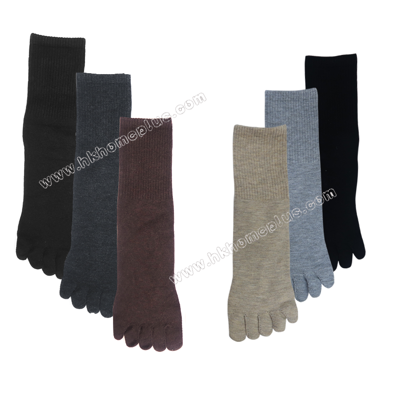 2對裝 大人素色秋冬五趾長襪