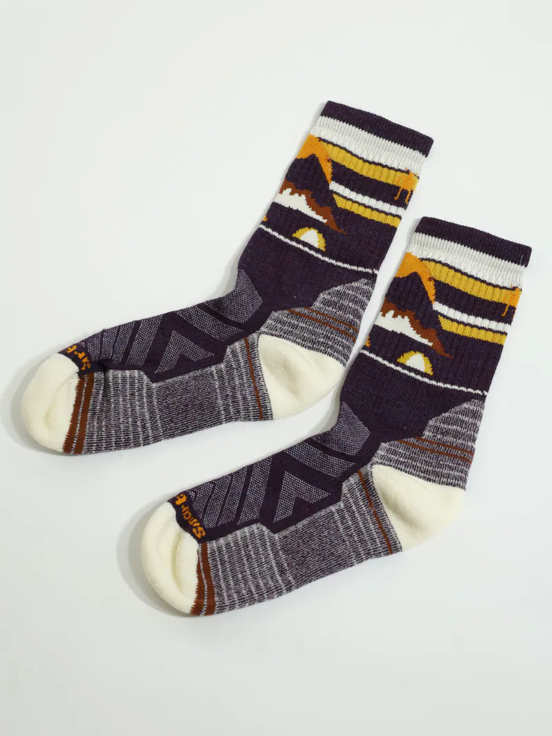 【 M 號】SMARTWOOL 羊毛襪 女 機能戶外全輕量減震中長襪 紫鳶尾花 SW002272L90