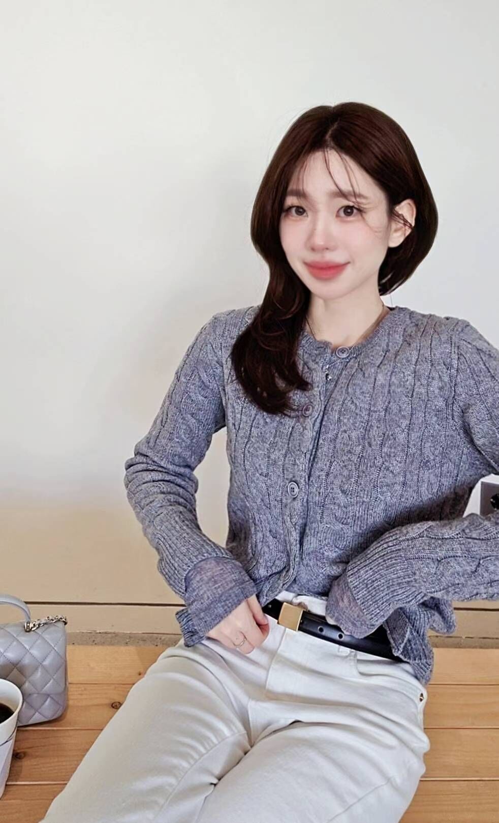 CP5304 經典老錢麻花針織開衫