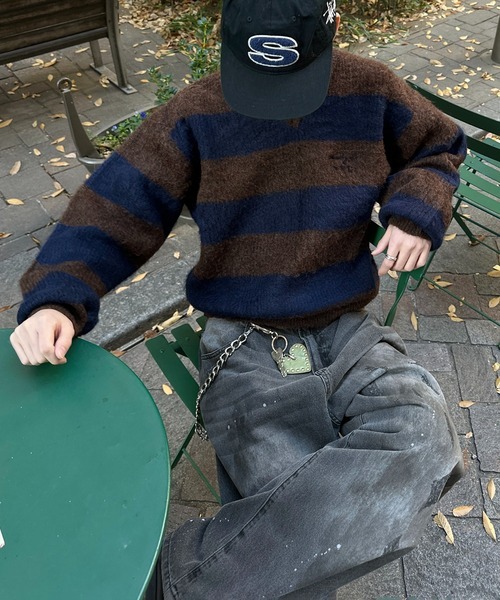 <日本超紅🔥> 日本 Kutir V領 套頭 條紋 針織衫 三色