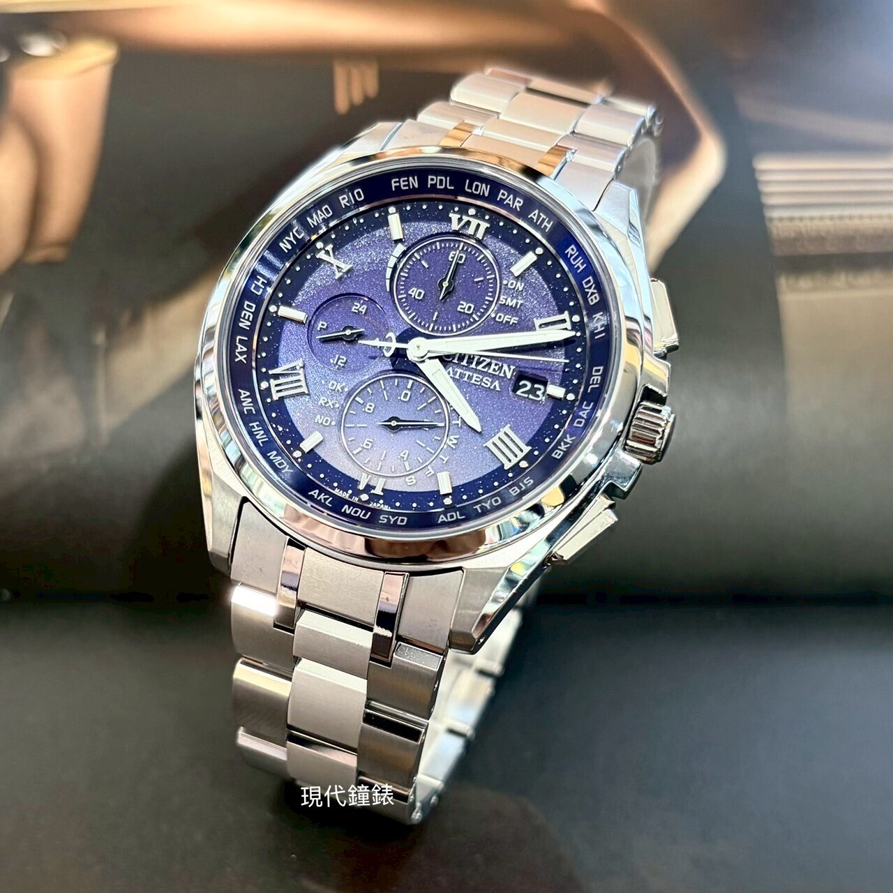 【CITIZEN 星辰】台灣限量100只/鈦金屬電波男錶 AT8240-66L 41.5mm 現代鐘錶