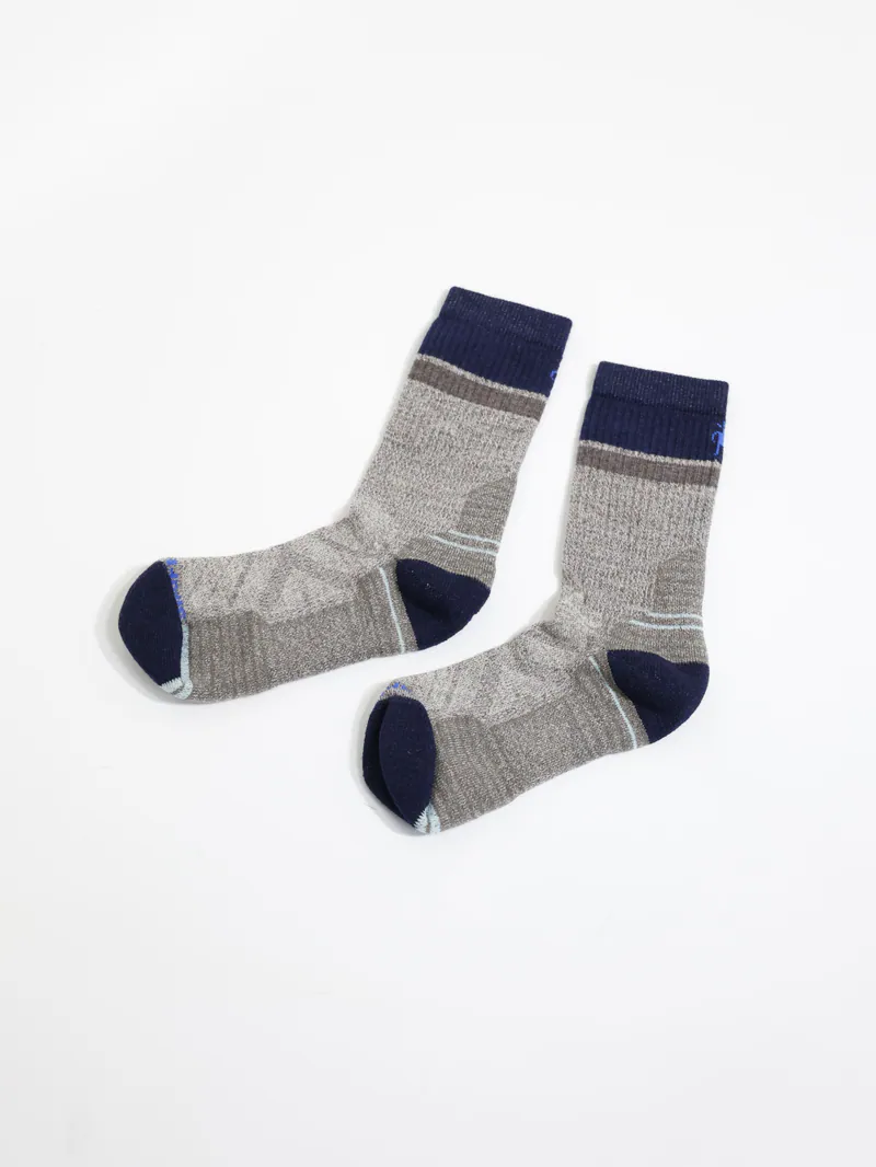 【 L 號】SMARTWOOL 羊毛襪 Unisex 機能戶外全輕量減震中長襪 Winding Trail 灰褐 SW001896G26