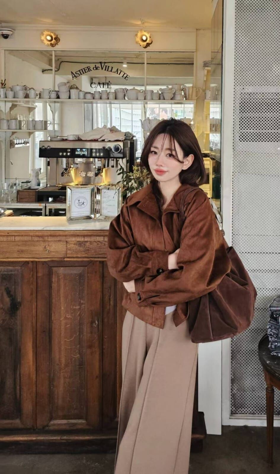 CP5308 高質感仿麂皮夾克外套