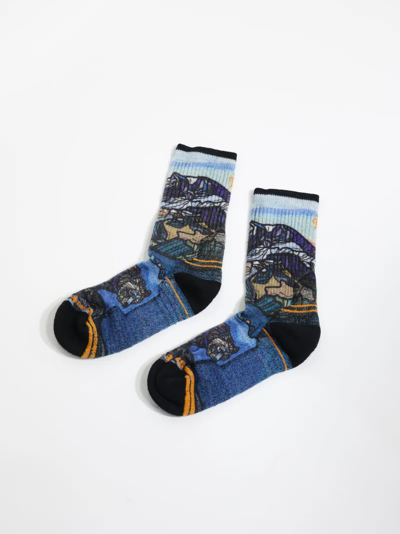 【 M 號】Smartwool 羊毛襪 女 機能戶外全輕量減震PRINT中長襪 極地世界 SW001988150