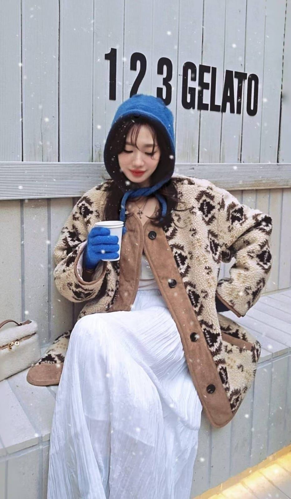 CP5309 費爾島羊羔毛鋪棉雙面大衣