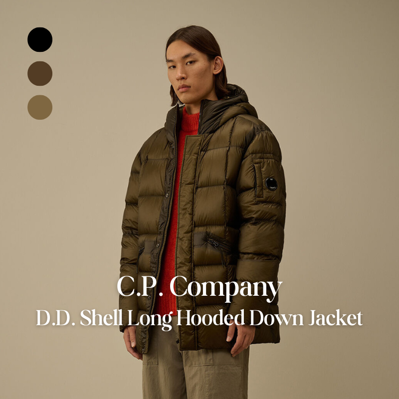 【代購】C.P. Company D.D. Shell Long Hooded Down Jacket 長版連帽羽絨外套 – 防風保暖・都市機能長版