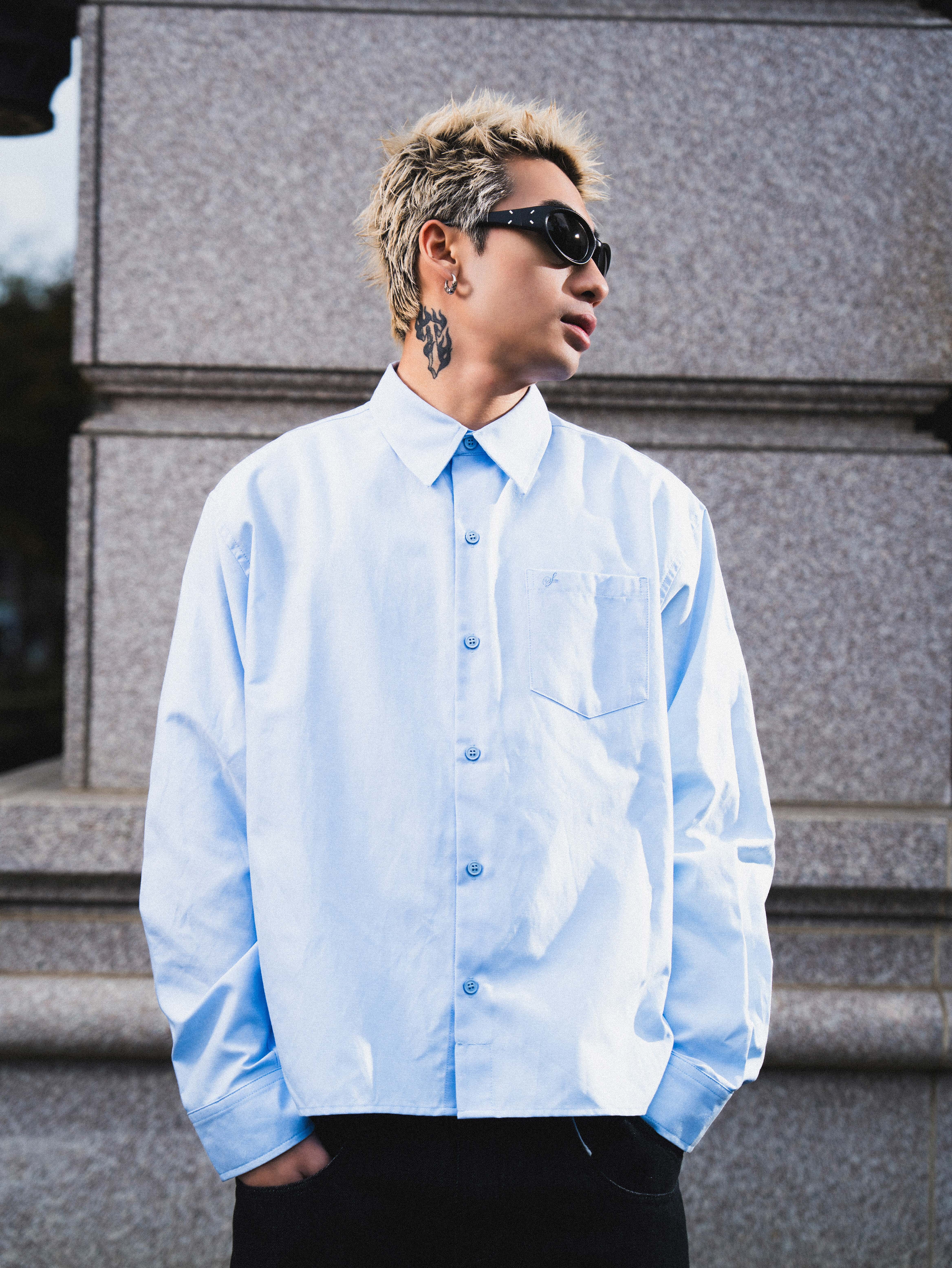 SIMON MADE TL-2510 "ARCHIVE" BOXY 短版 長袖 襯衫