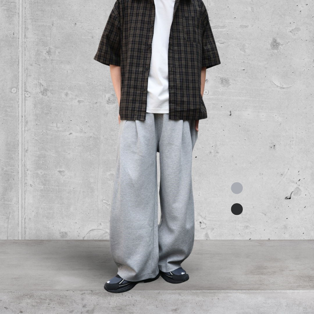 （部分現貨）P039 美式立體活摺闊腿棉褲