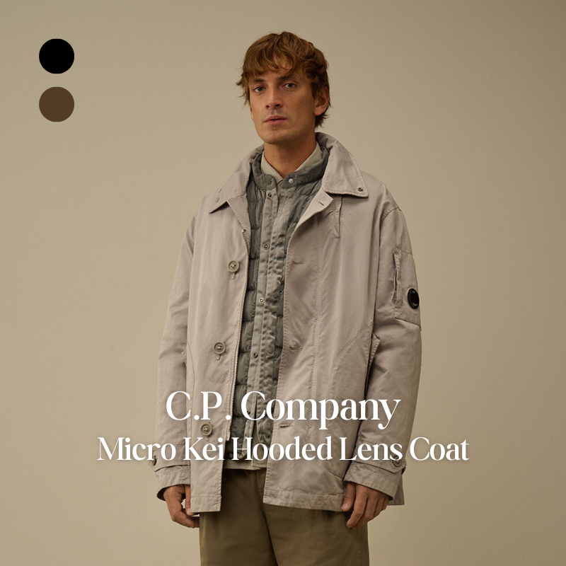 【代購】C.P. Company Micro Kei Hooded Lens Coat 微皺感連帽鏡片長版外套 – 都市機能防護・輕量耐候