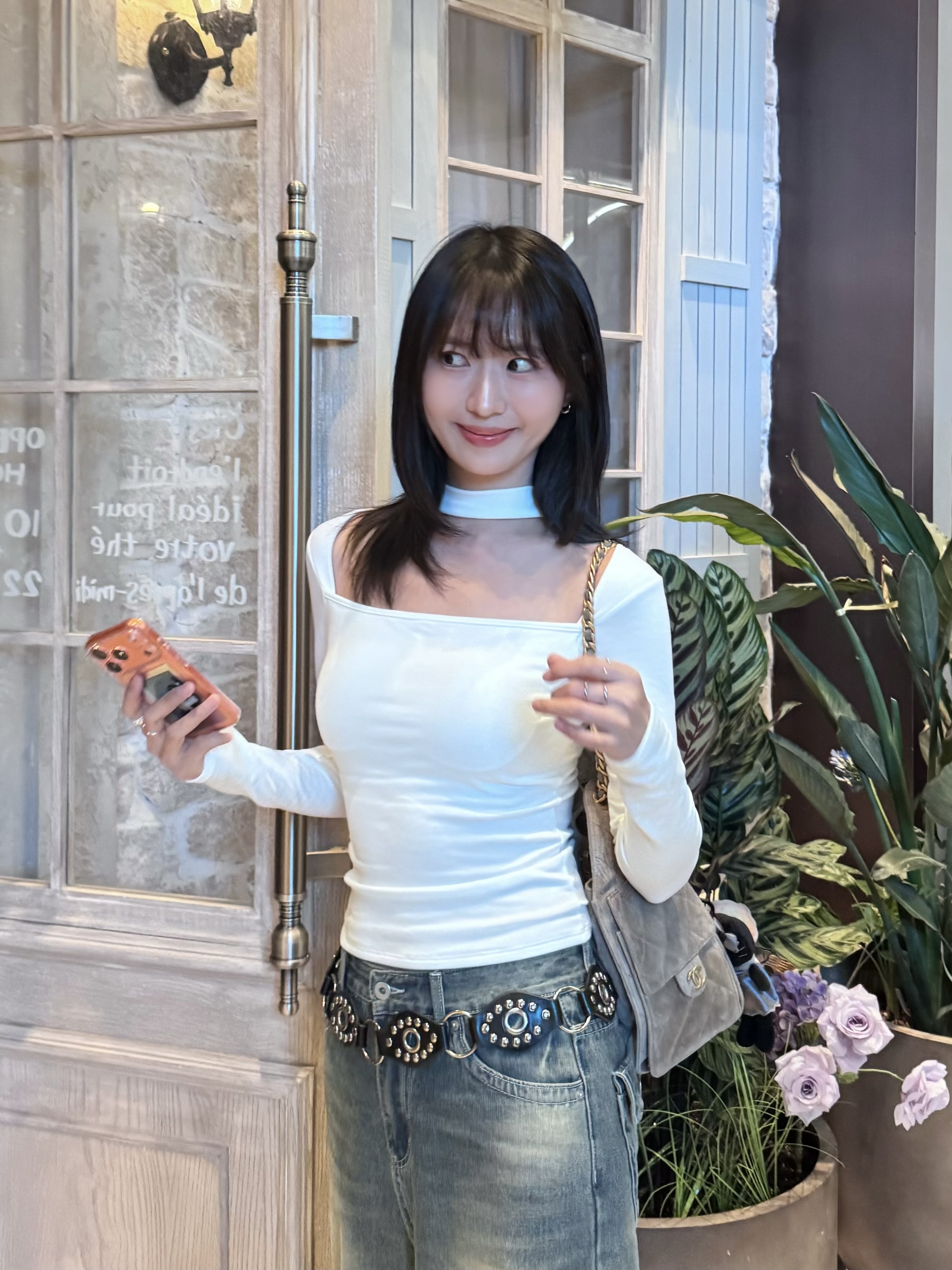 (訂購)內毛毛掛帶BRA TOP上衣 T0101(黑/白/啡/灰)