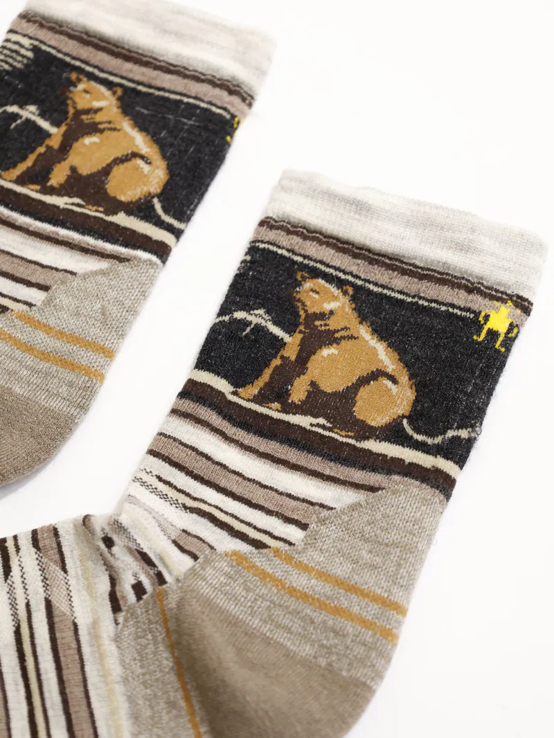 【 L 號】SMARTWOOL 羊毛襪 機能戶外局部輕量減震中筒襪 熊 塵灰色 SW002880069