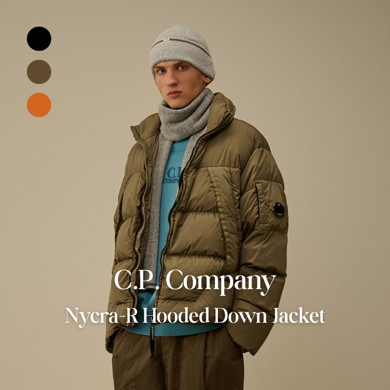 【代購】C.P. Company Nycra-R Hooded Down Jacket 機能連帽羽絨外套 – 彈性防護・城市冬季首選
