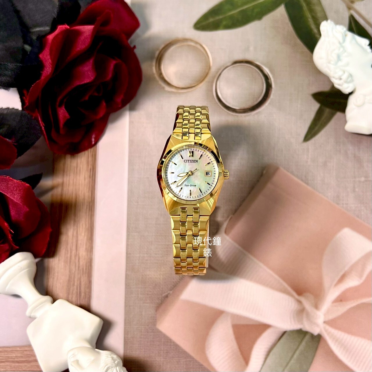 【CITIZEN星辰】LADY'S 時尚女錶EW2293-56D 27mm 現代鐘錶
