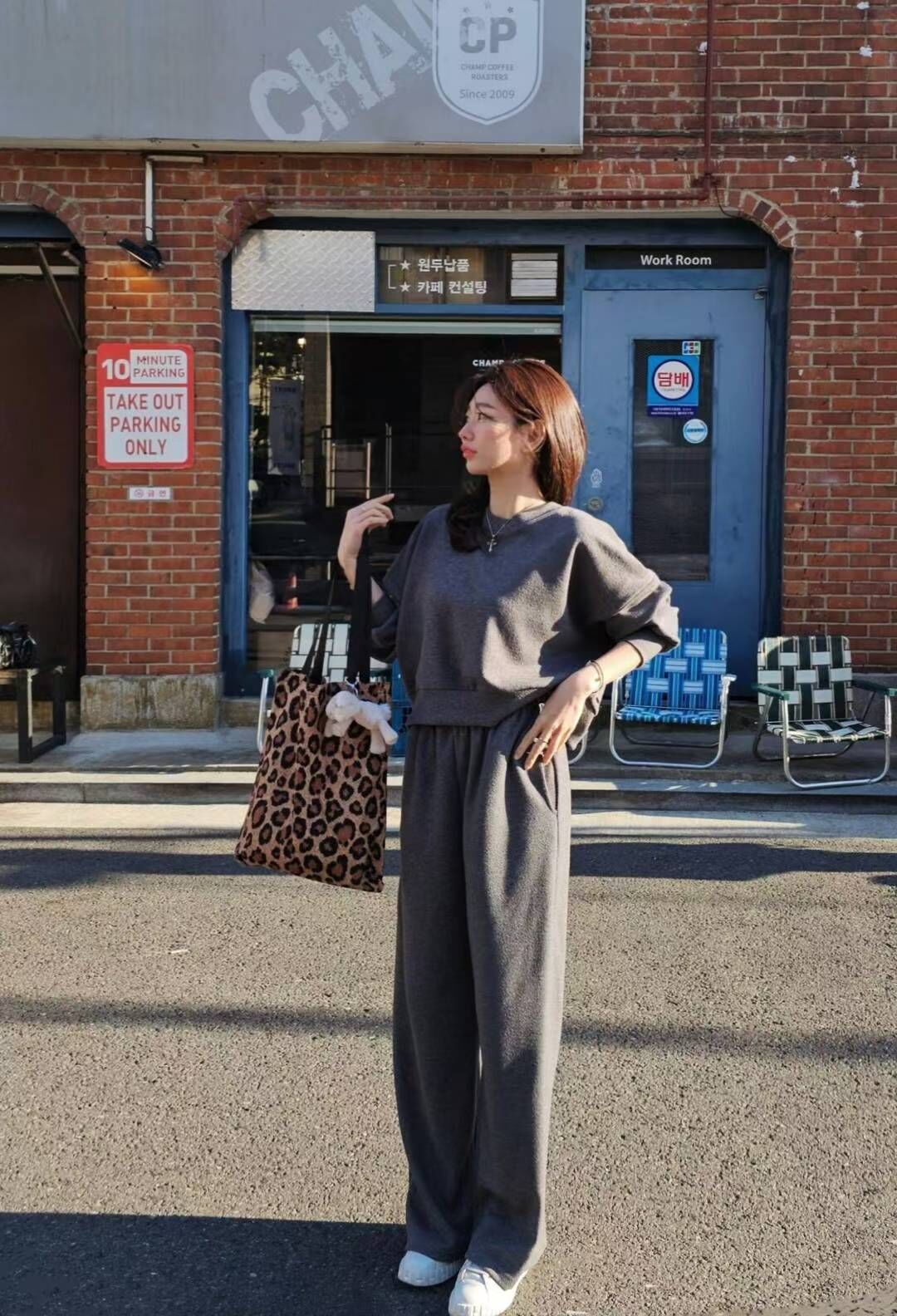 CP5323 磨毛休閒鬆弛感衛衣長褲