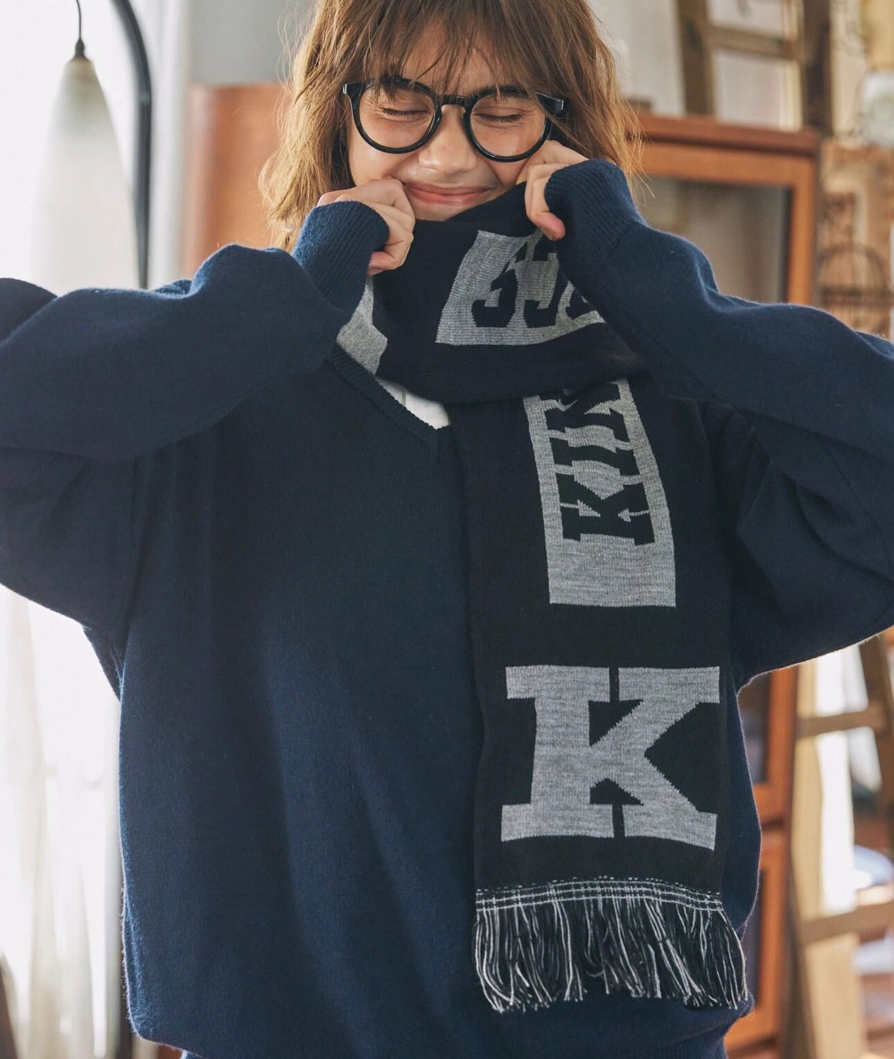 【預購】JN122702 MONO-MART 提花圖案足球圍巾