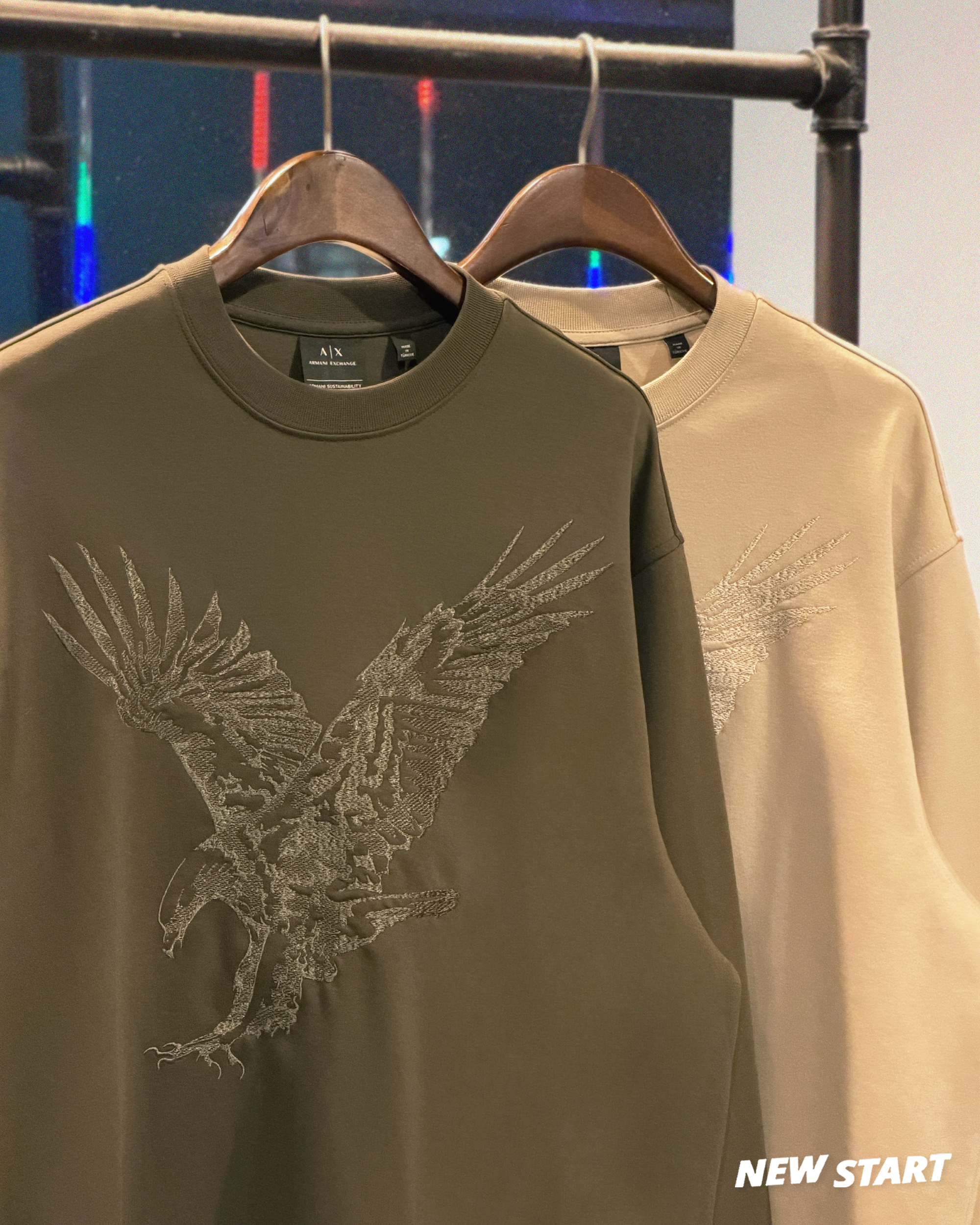 Armani Exchange AX 電繡大老鷹 大學T 長袖