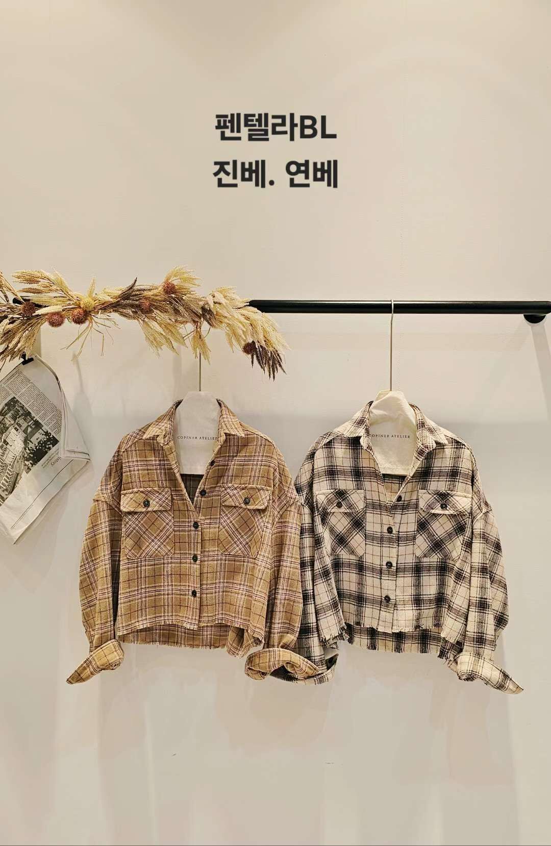 CP5324 時髦英倫風格紋襯衫