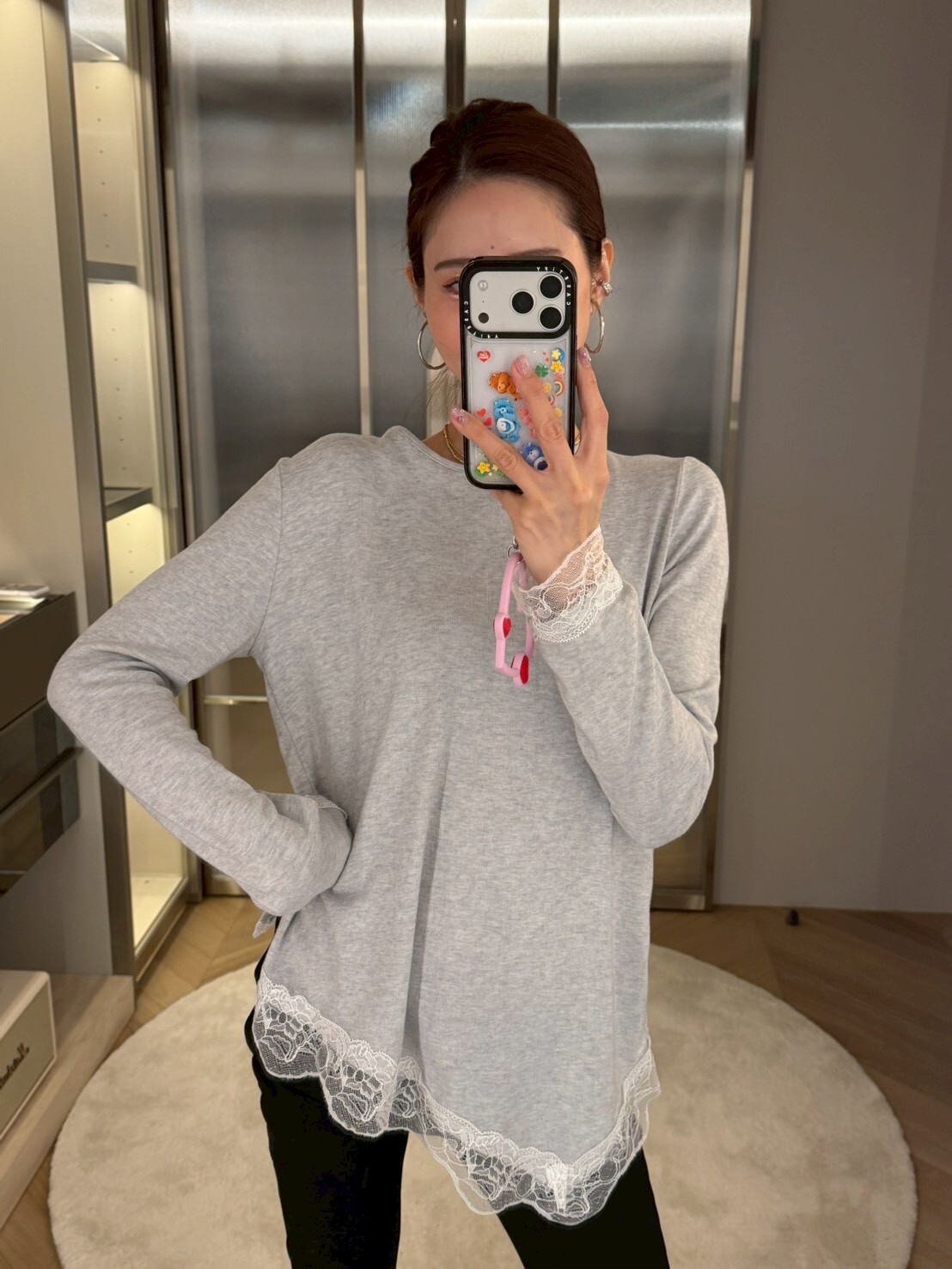 #AD149唯美蕾絲打底衣(黑/白/灰)