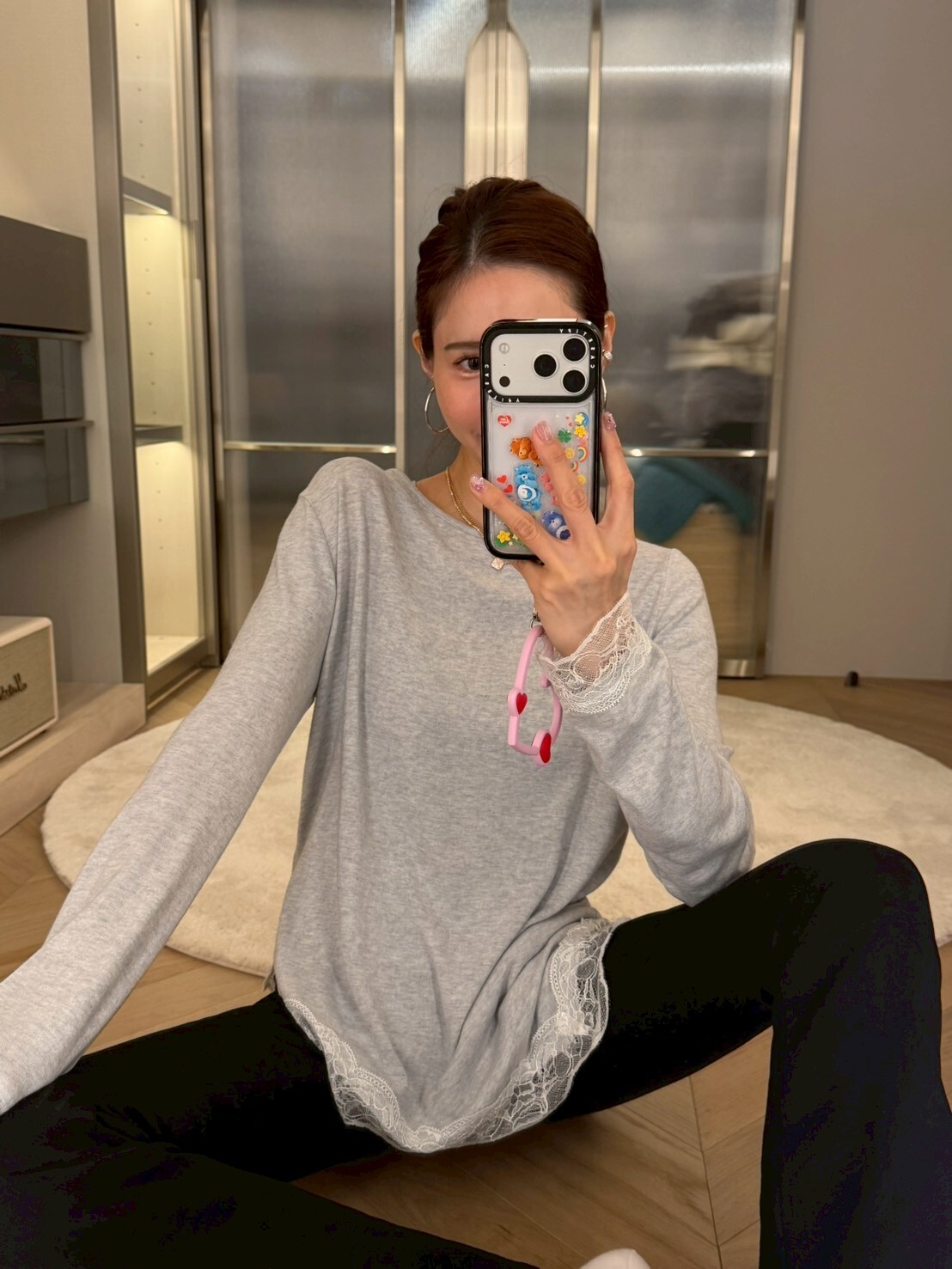 #AD149唯美蕾絲打底衣(黑/白/灰)