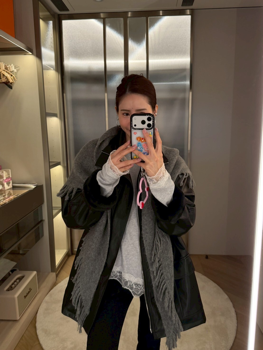 #AC108溫暖流蘇披肩(黑/杏/灰)