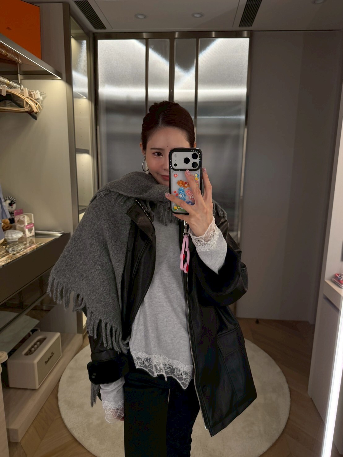 #AC108溫暖流蘇披肩(黑/杏/灰)