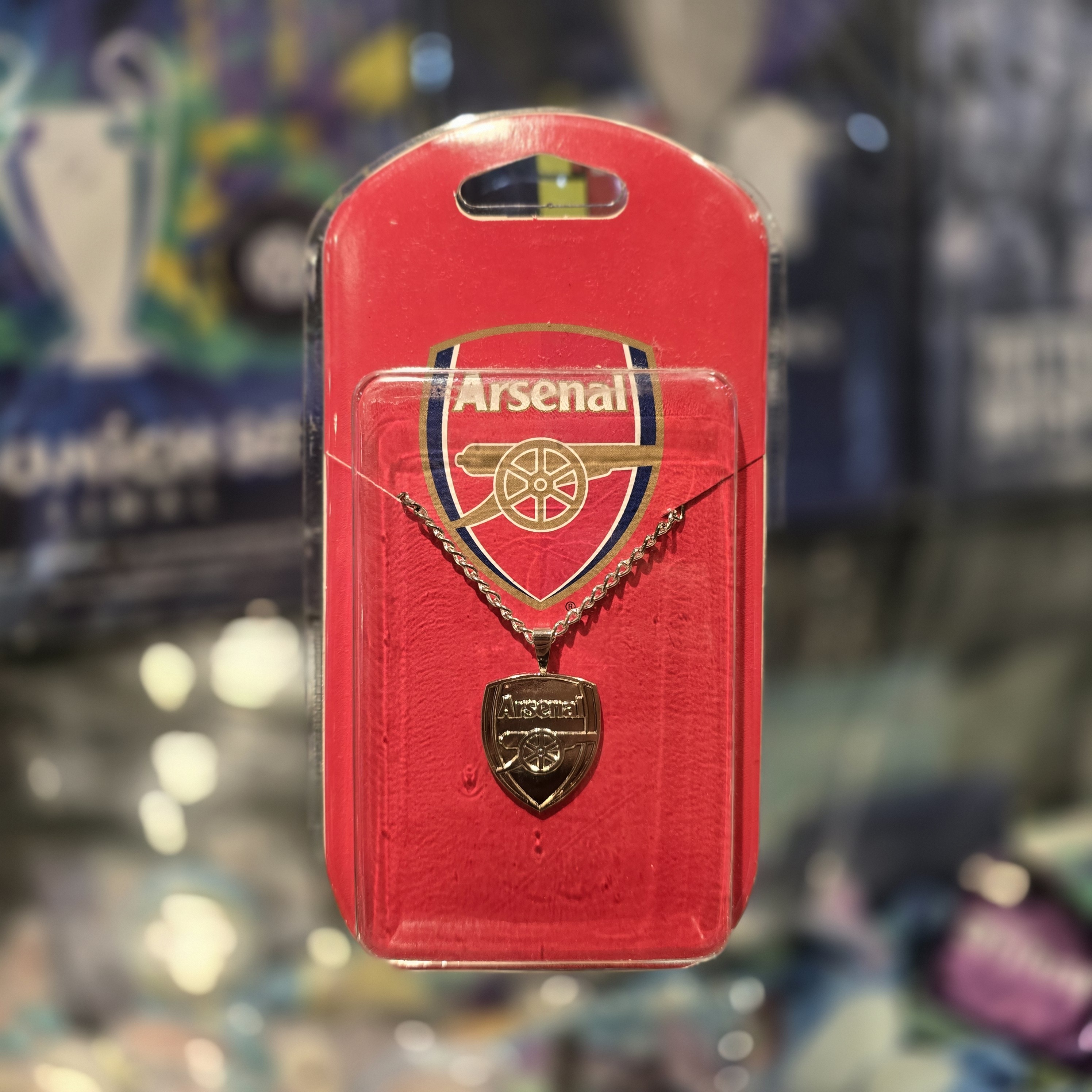 阿仙奴銀色會徽形頸鍊 (實心會徽)