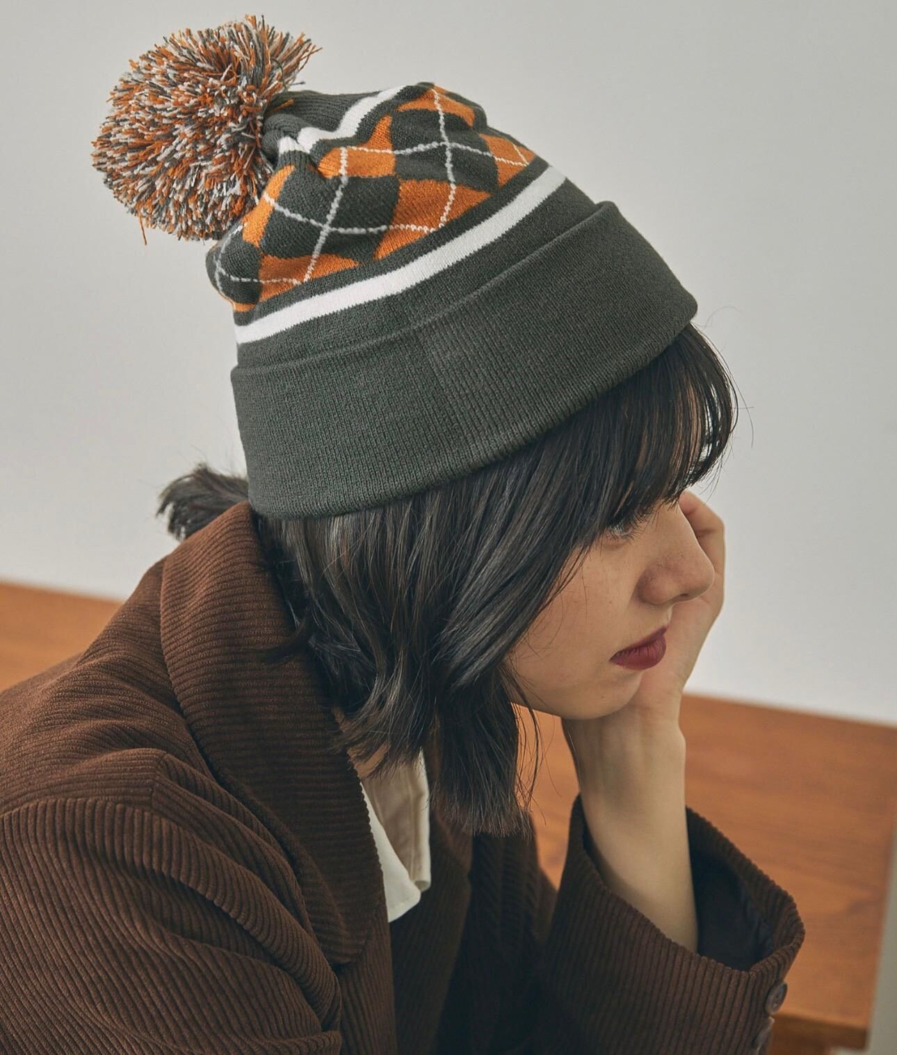 【預購】JN122704 MONO MART 毛球針織帽