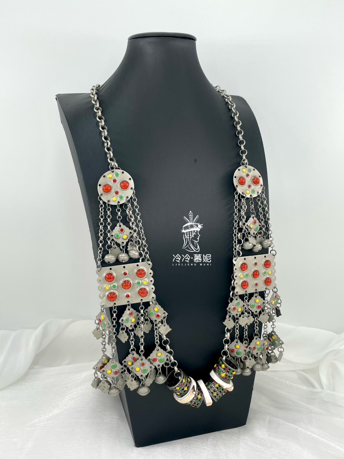 J3-全焊接紅黃綠鈴鐺七個戒達姑亮90cm