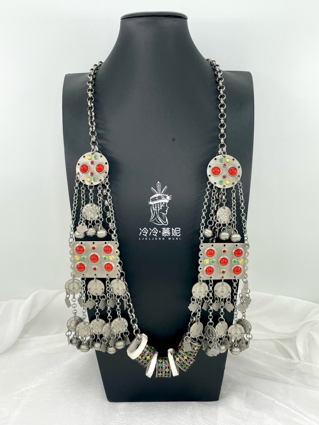 J1-全焊接錢幣鈴鐺七個戒達姑亮90cm