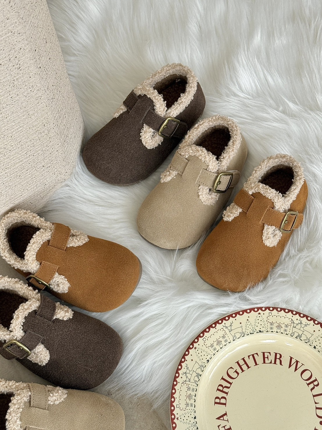 羊羔絨保暖勃肯鞋