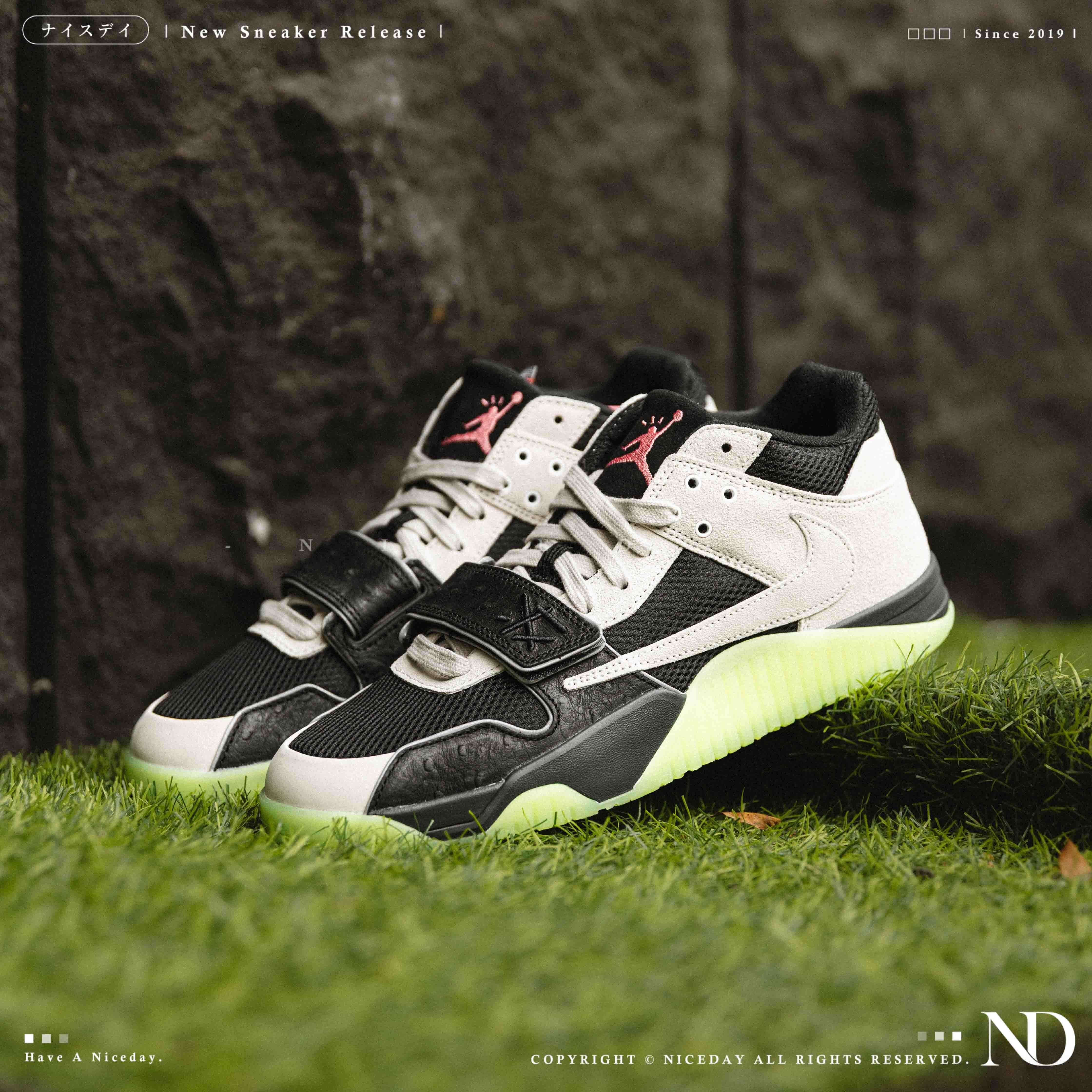 NICEDAY 代購 Travis scott x Chase B x Jordan Jumpman 三方聯名 灰黑 螢光 綠 倒勾 IH7971-001