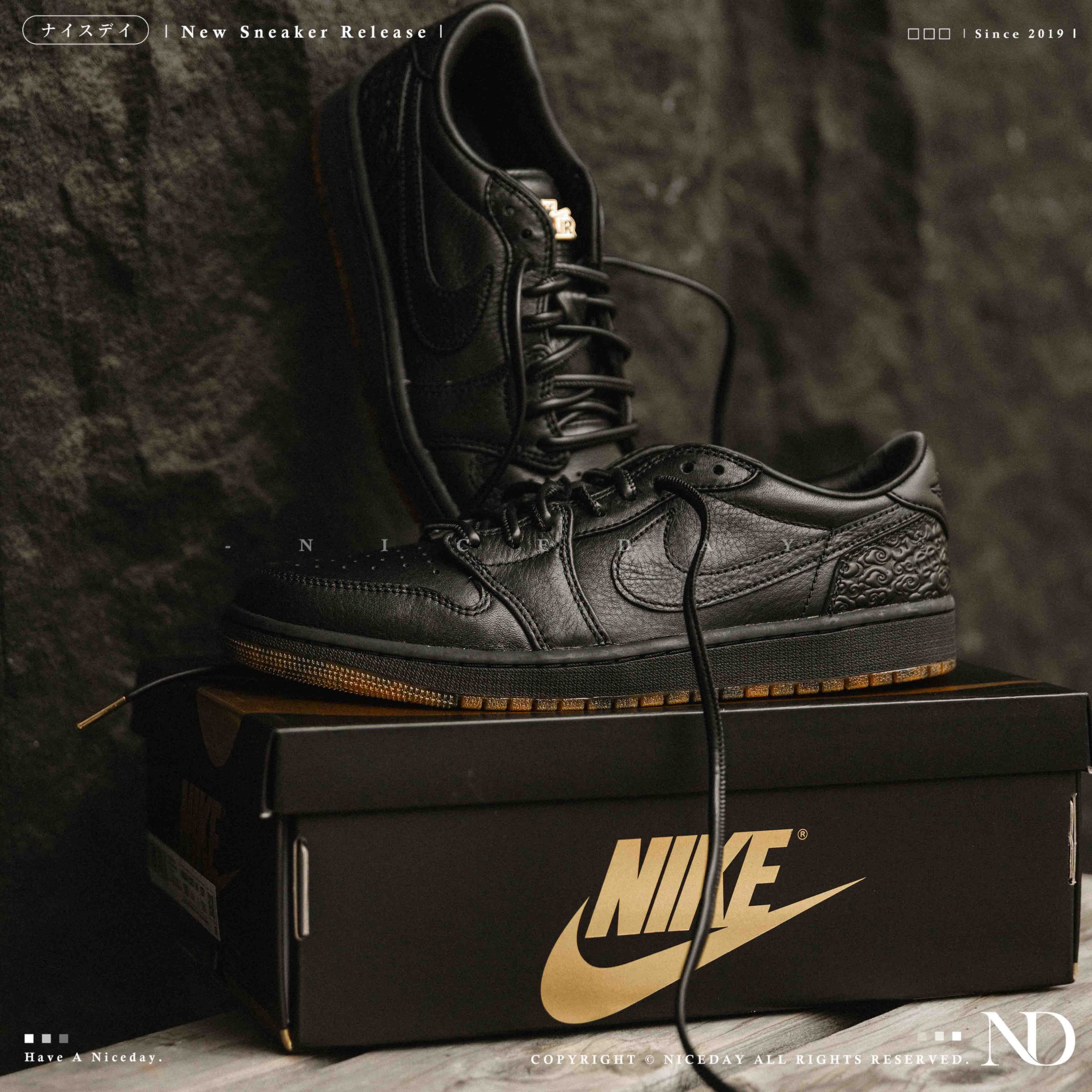 NICEDAY 代購 Air Jordan 1 Low OG Xuan Wu 玄武 特殊 黑 浮雕 中國風 IO3147-001