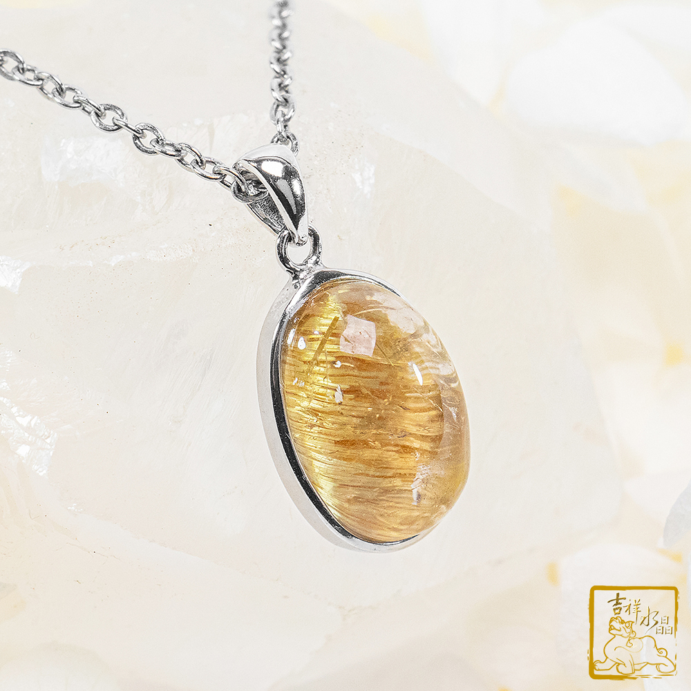 鈦晶蛋面墜 3.8g 富貴圓滿