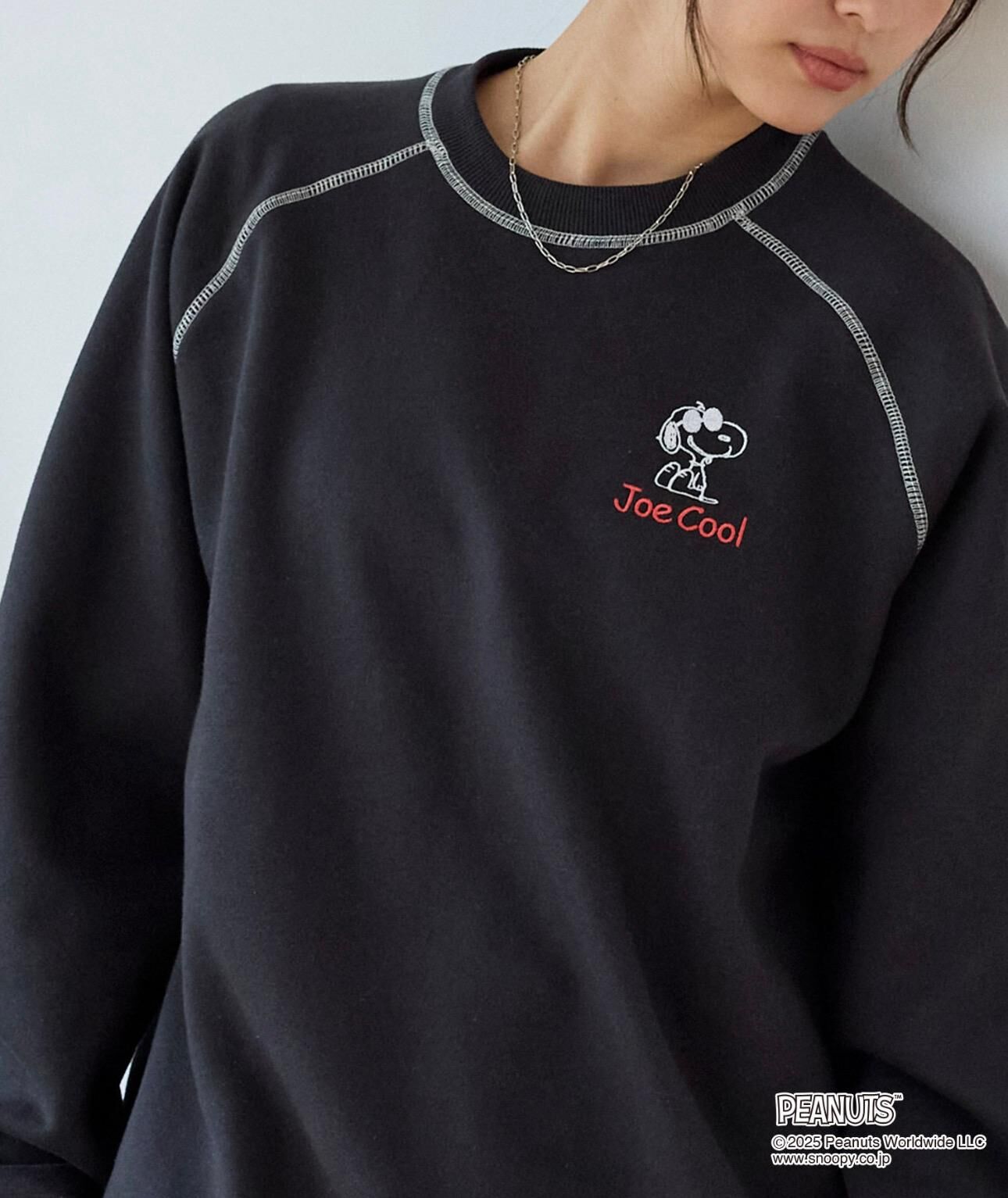 【預購】JN122708 PEANUTS SNOOPY 史努比復古刺繡印花衛衣