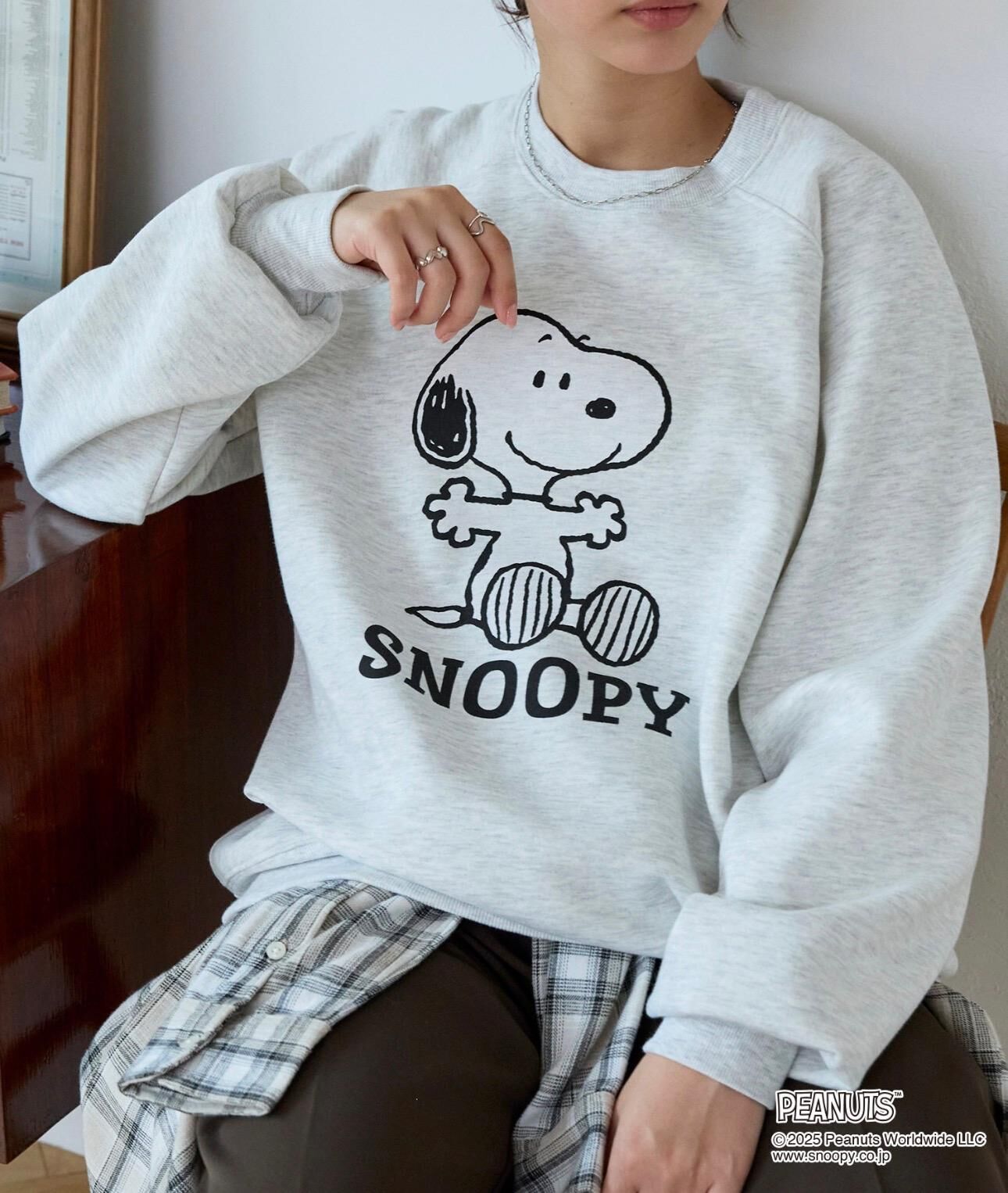 【預購】JN122709 PEANUTS SNOOPY 復古刺繡印花衛衣