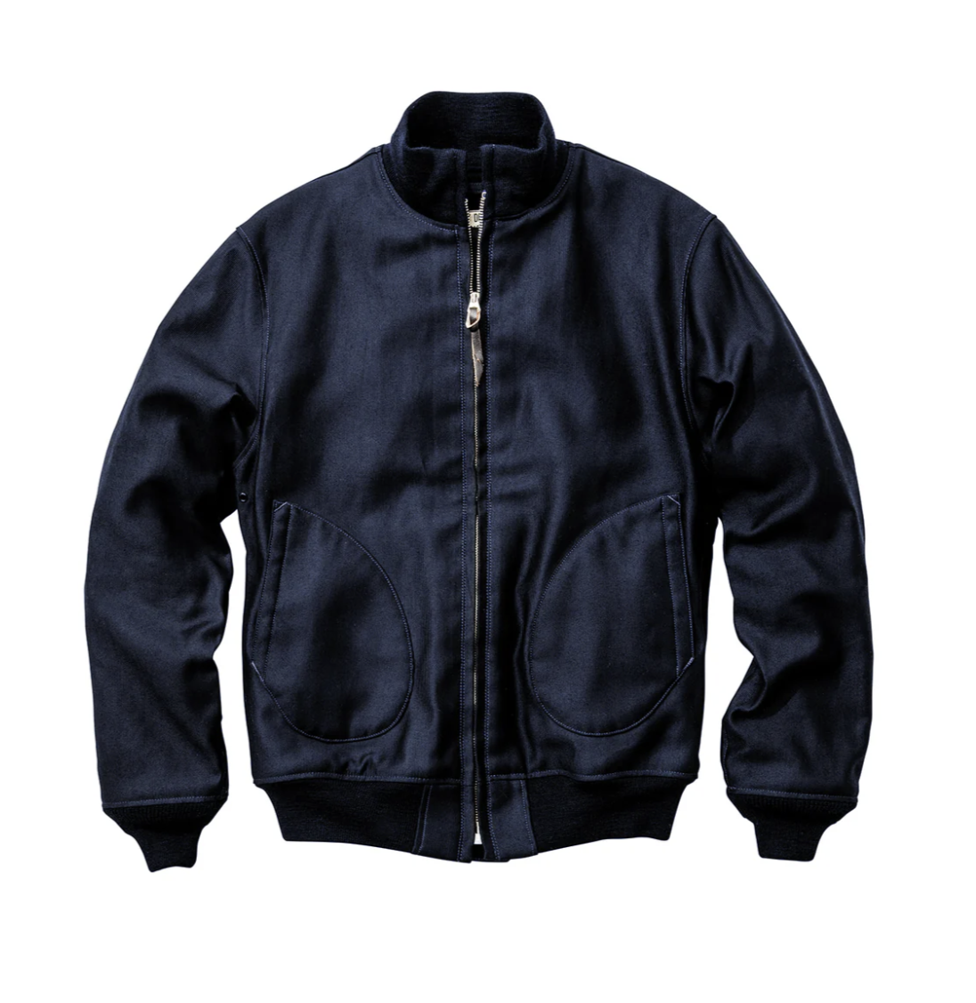 THE REAL MCCOY'S - NAVY ZIP-UP DECK JACKET