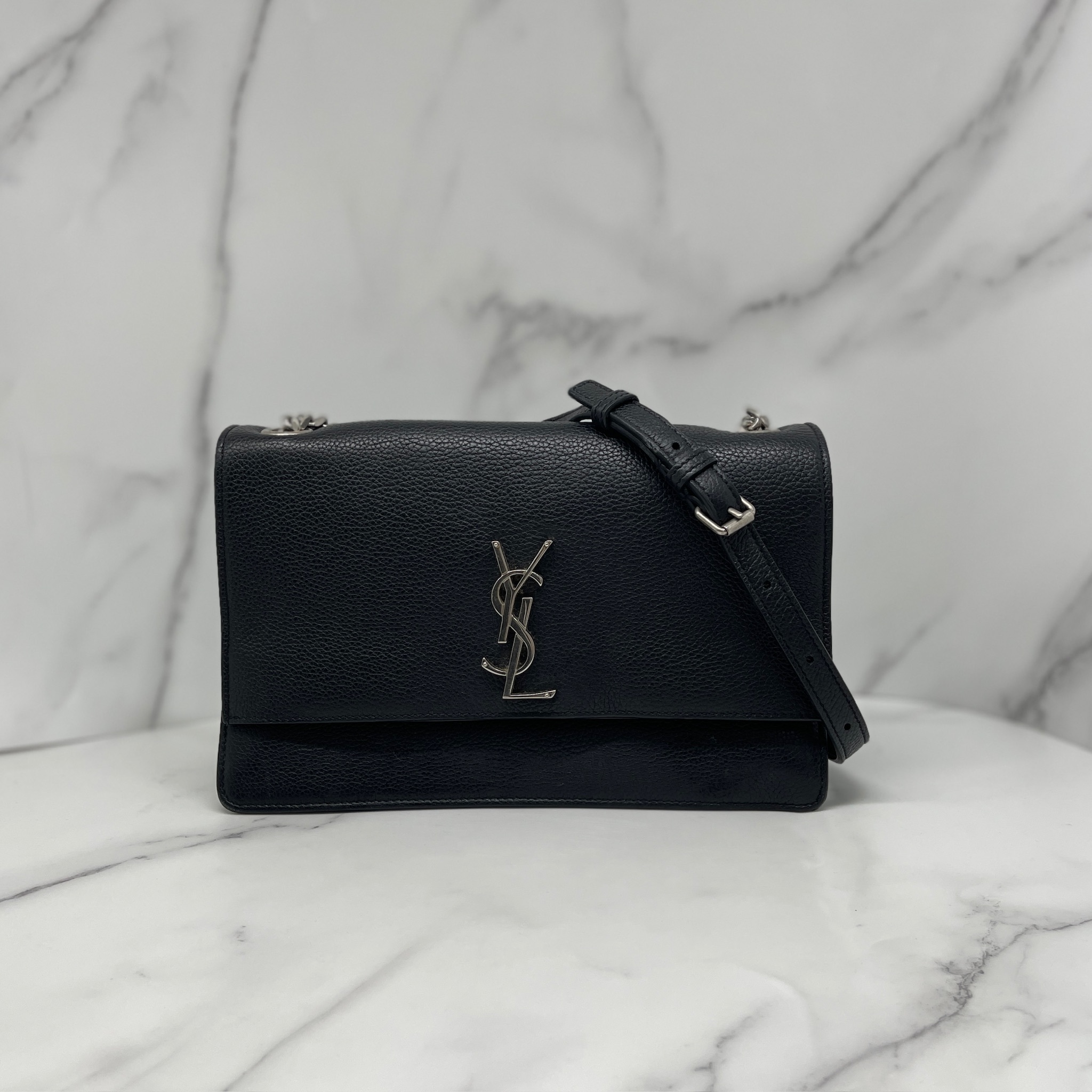 YSL Sunset Leather Shoulder Bag
