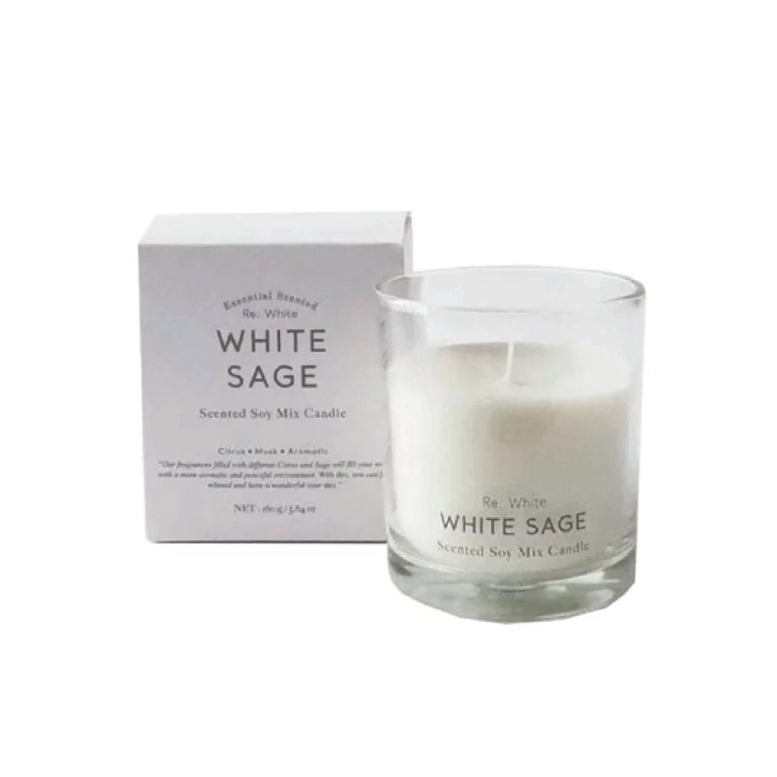 Re;White-馥白時光獨白薰香蠟燭(160g)
