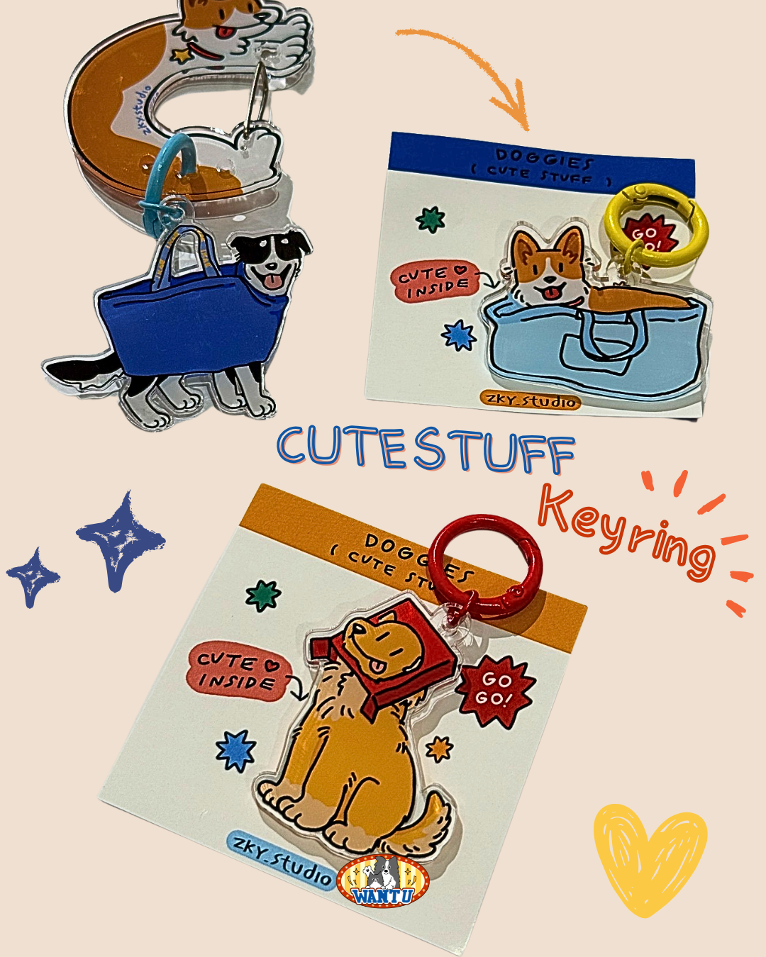 泰國插畫品牌zky.studio|Cute Stuff系列吊飾