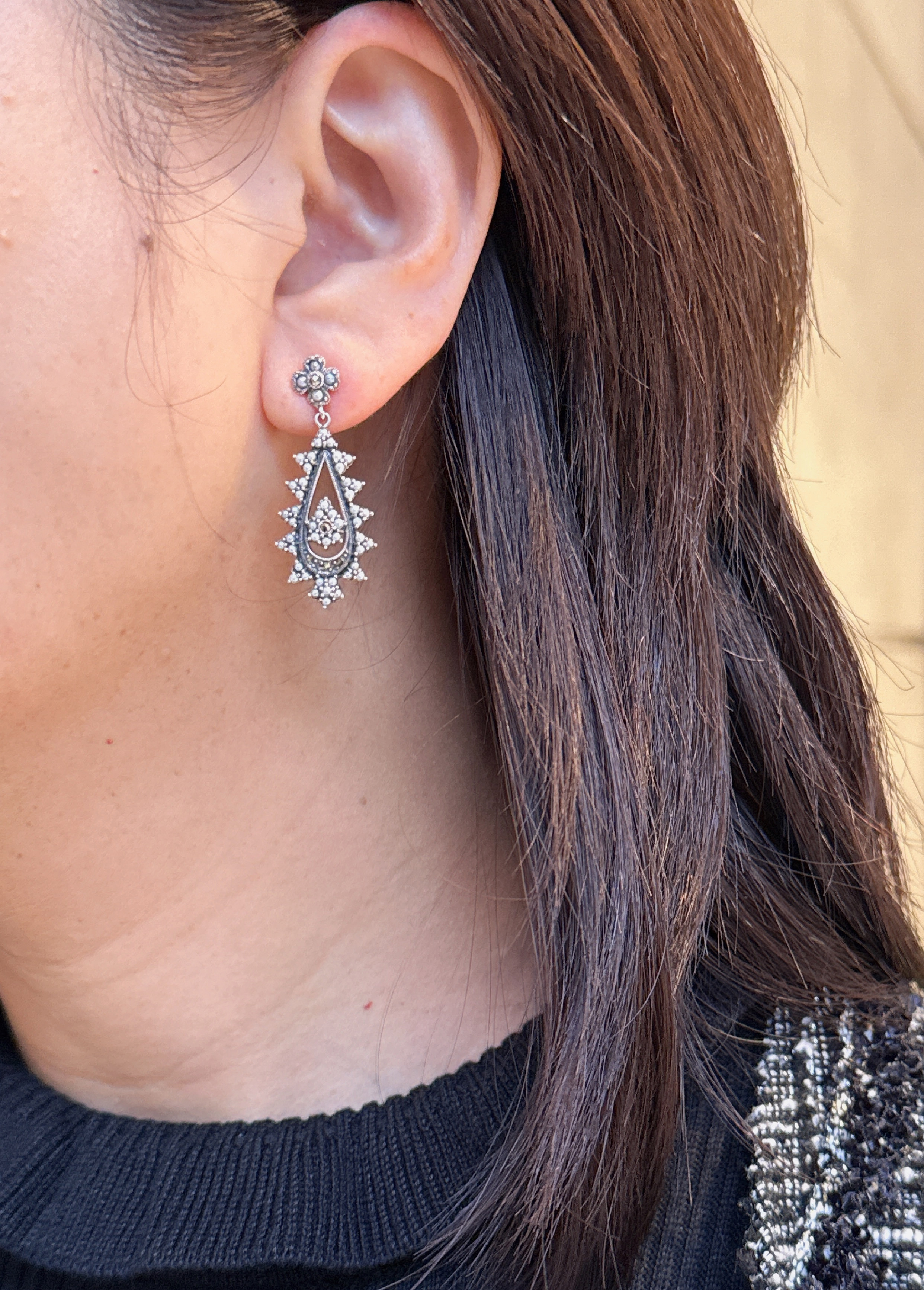 日本小米珠耳環