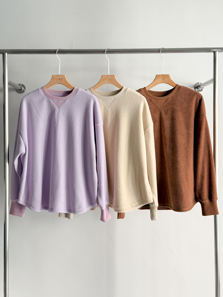 1209毛巾棉內刷毛大學T