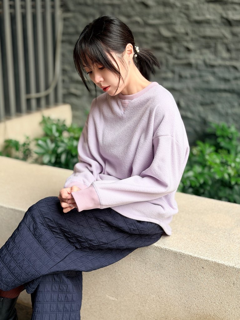 1209毛巾棉內刷毛大學T