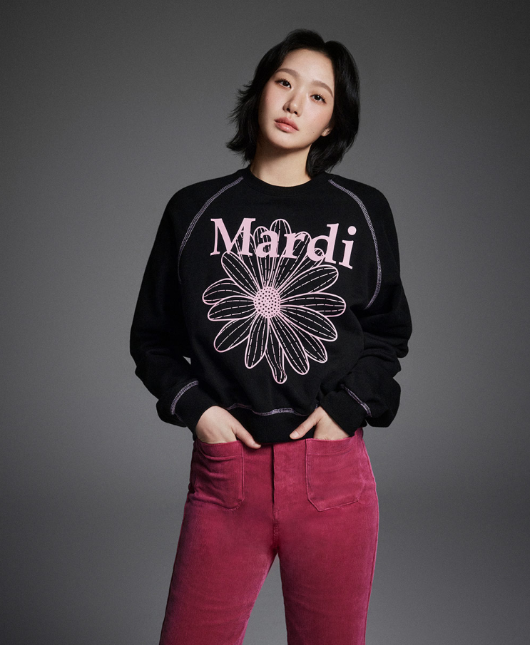 【預購】AKR122701 MARDI SWEATSHIRT RAGLAN FLOWERMARDI 短款衛衣