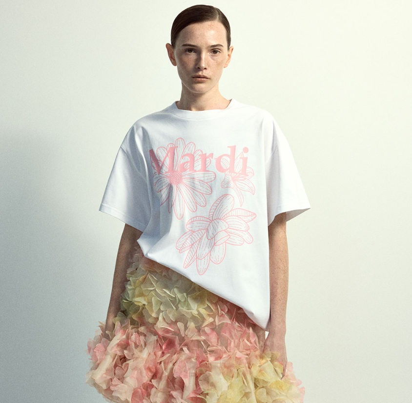 【預購】AKR122702 MARDI UNISEX TSHIRT TRIPLE FLOWER 男女同款三花短袖上衣