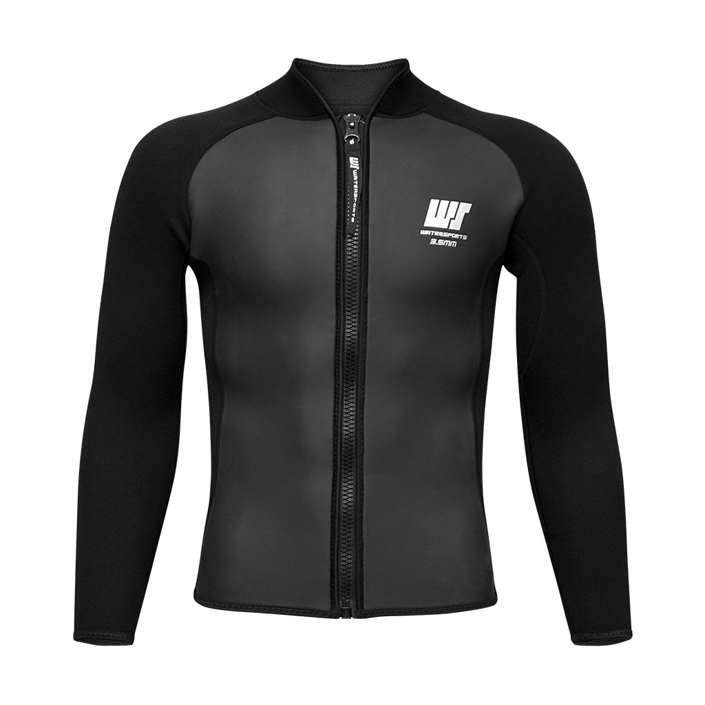 3.5mm 中性 CR & SCR 鯊魚皮防寒夾克膠衣 - 黑/灰