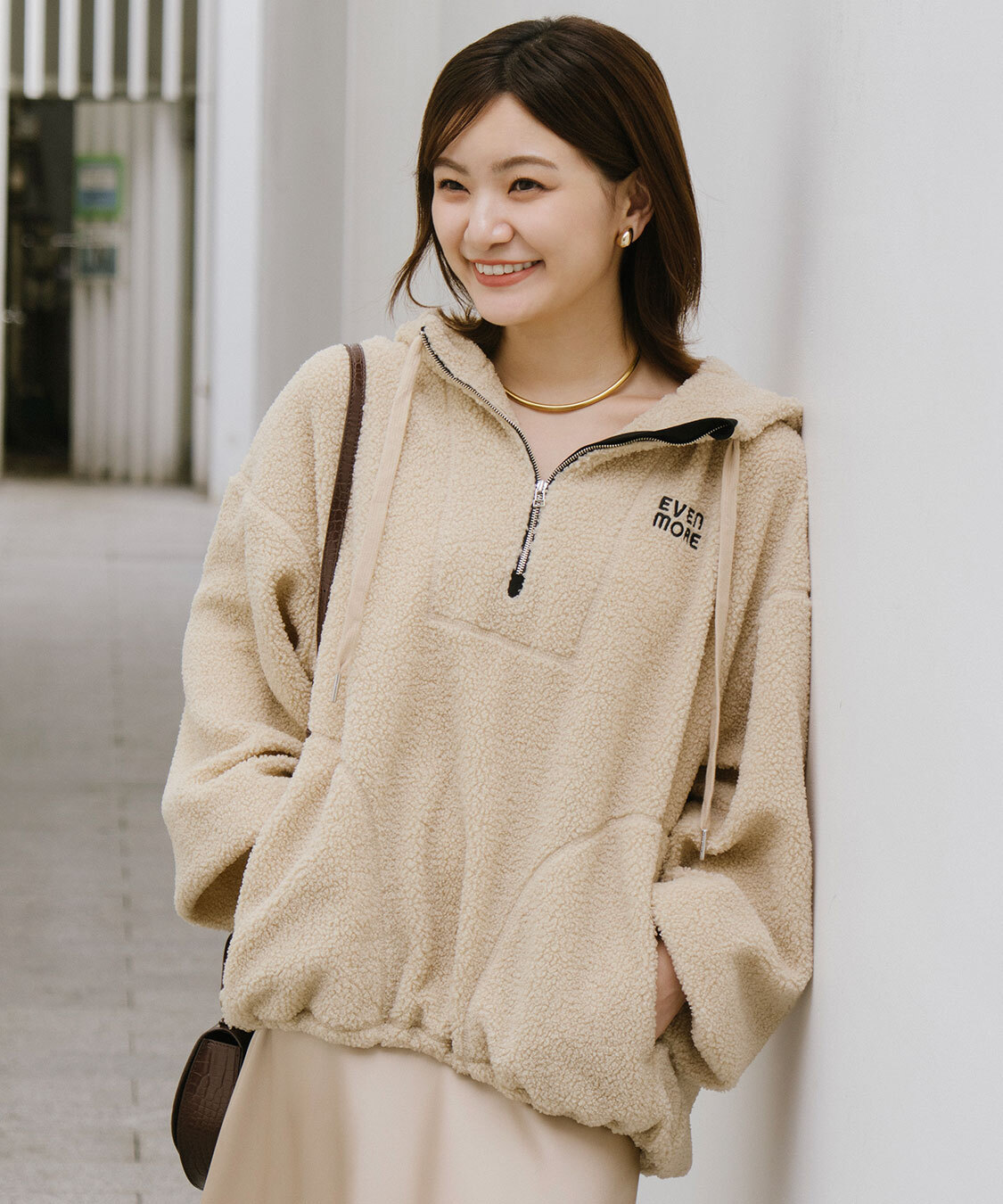 [預購] 折扣COCO DEAL 羊羔絨連帽套頭上衣